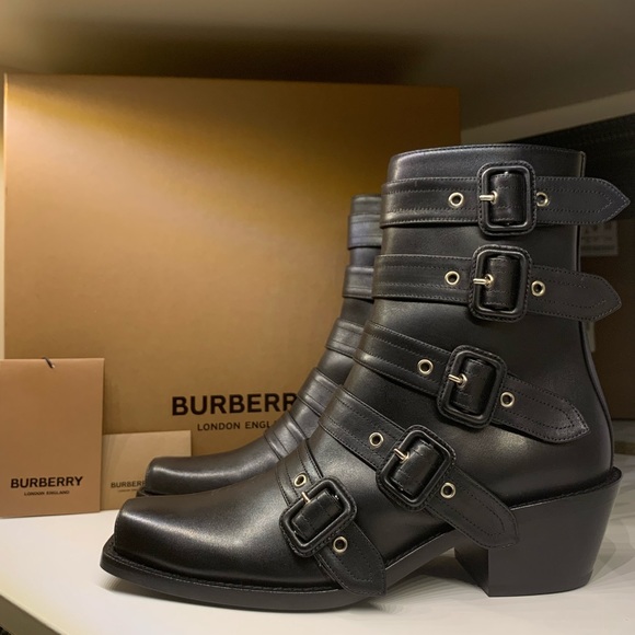 Burberry Albertina Leather Buckle Boot EUR38.5 - Picture 6 of 16